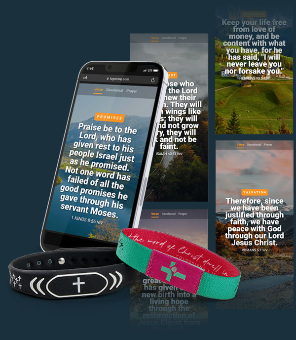 Logos Tap bracelets and screenshots